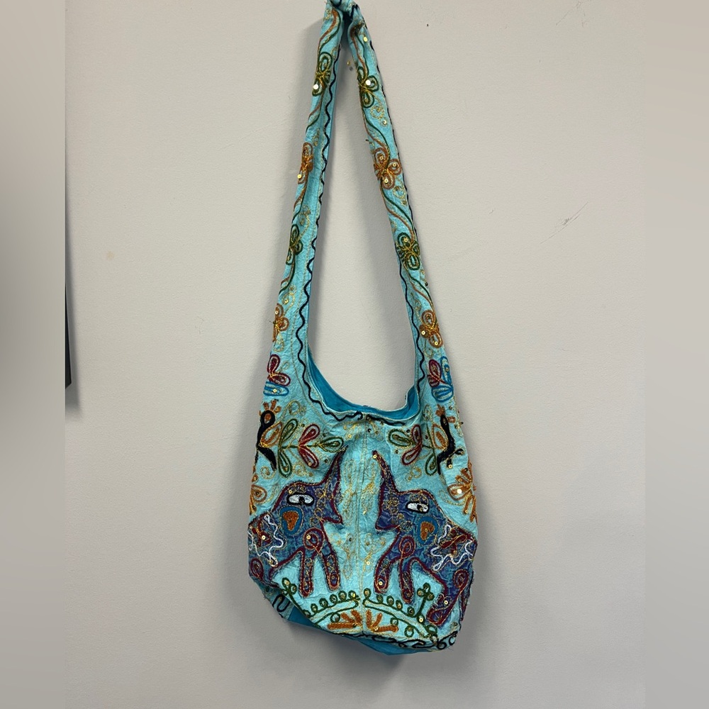 2 NWOT Bohemian, Beautiful Embroidered Fabric Crossbody bags.